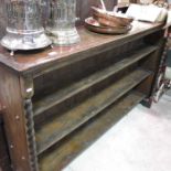 An oak open bookcase