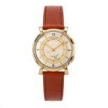 LeCoultre, a 10ct gold filled Memovox alarm wrist watch