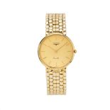 Longines, a 9ct gold Presence bracelet watch