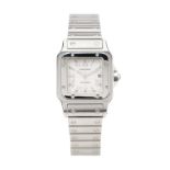 Cartier, a stainless steel Santos automatic bracelet watch