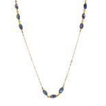 A 18ct gold sapphire necklace