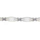 An 18ct gold rock crystal and diamond bracelet