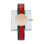 Gucci, an acrylic wrist watch