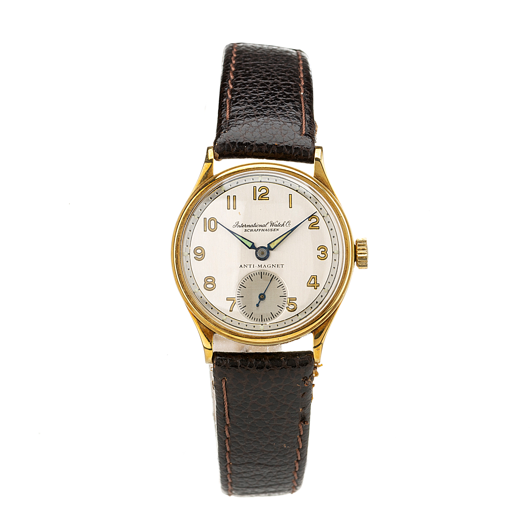 IWC, a 14ct gold wrist watch