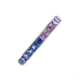 A platinum sapphire and pink sapphire full eternity ring