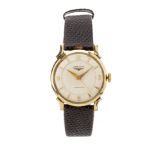 Longines, a 10ct gold filled automatic wrist watch