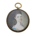 Two Georgian portrait miniature pendants