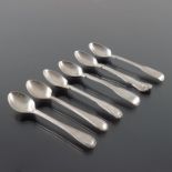 Six Victorian silver egg spoons, George Adams