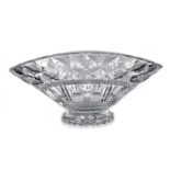Ludwig Kny for Stuart and Sons, an Art Deco Waterford pattern cut glass bowl