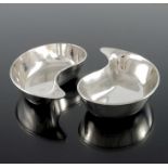 Erik Herlow for Anton Michelsen, a pair of Danish Modernist silver dishes