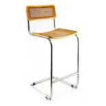 Marcel Breuer, a cane and beech Cesca bar stool