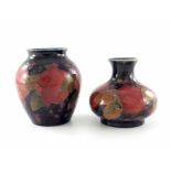 William Moorcroft, two small Pomegranate vases