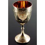 A Victorian silver goblet, Frederick Elkington and Co., London 1864