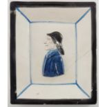 A pearlware relief moulded portrait plaque of a sailor