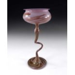 Karl Koepping for Friedrich Zitzmann, a Jugendstil lampworked glass goblet, circa 1900