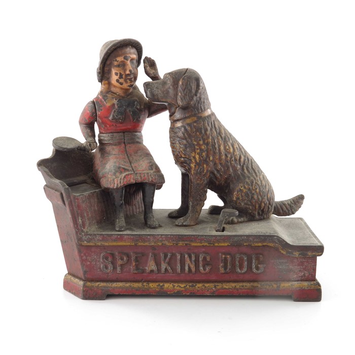 A Victorian cast iron Speaking Dog mechanical money box, circa 1885 - Image 6 of 6