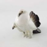 Two Royal Doulton figures, Fan Tail Pigeons HN122 and seated cockerel