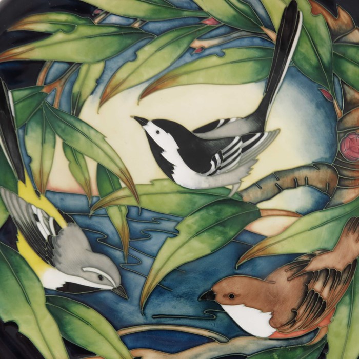 Philip Gibson for Moorcroft, English garden birds, circular charger, - Image 2 of 3