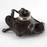 N Vidal, an Art Nouveau bronzed inkwell