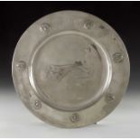 C V A Voysey (attributed) for Liberty and Co., an Arts and Crafts Tudric pewter charger