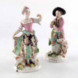 A pair of Continental porcelain figures