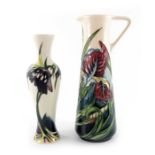 Rachel Bishop for Moorcroft, Iris jug, circa 1990