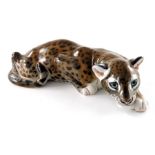 A Rosenthal figure of a leopard