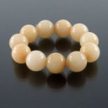 A set of Chinese carved jade beads