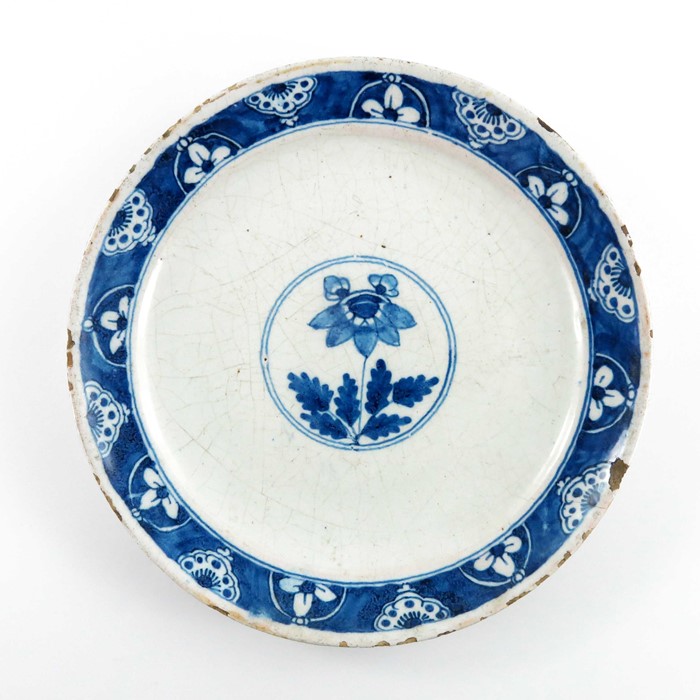 A Delft blue and white plate, circa 1760 - Image 2 of 6