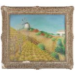 Continental School (20th century), The Vineyard, oil on canvas, indistinctly signed and dated 1938,