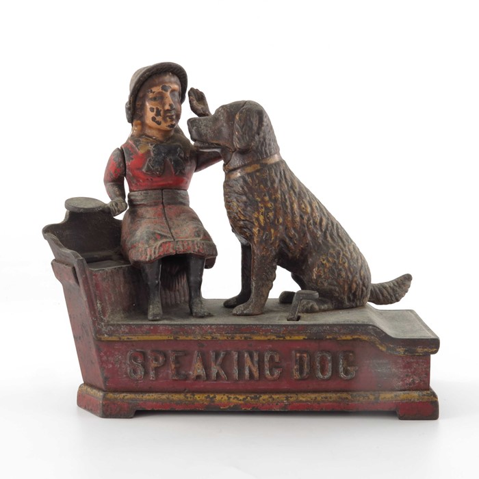 A Victorian cast iron Speaking Dog mechanical money box, circa 1885 - Image 2 of 6