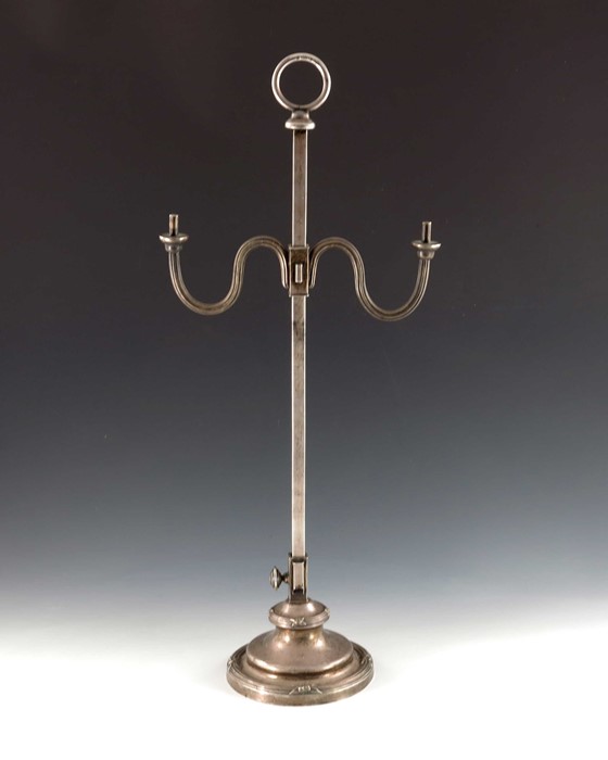 A William IV silver students lamp, Creswick and Co., Sheffield 1837