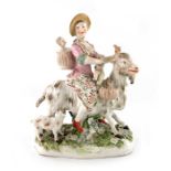 A Derby porcelain figure, the Welch Tailor's Wife, circa 1770