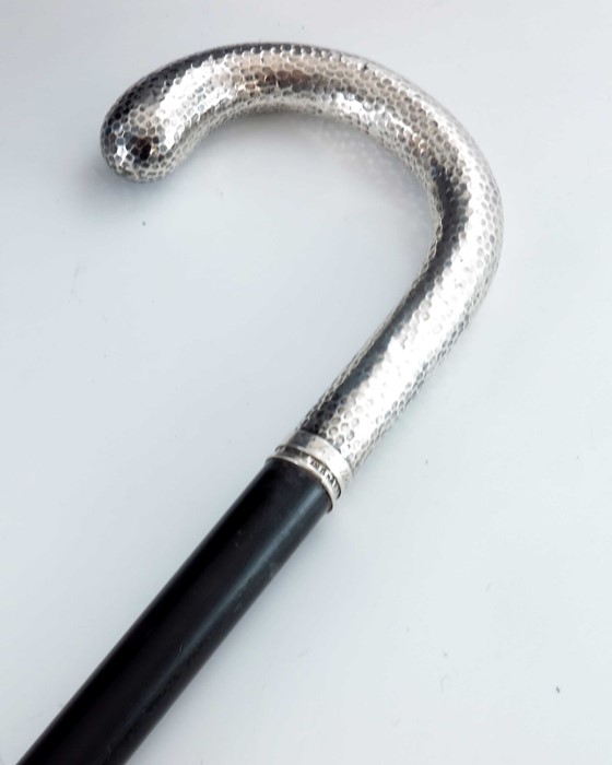 A Swedish silver handled walking cane, circa 1910