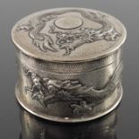 A Chinese export silver box and cover, Tuck Chang, Shanghai circa 1900