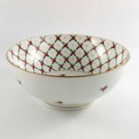 A Paris porcelain punch bowl, in the Sevres style