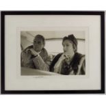 Michael Ward (1929-2011), Photograph of Dirk Bogarde and Olivia De Havilland, 1959, signed in pen wi