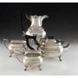 A George V silver four piece tea set, Cooper Brothers and Sons, Sheffield 1920/21
