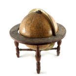 A George III celestial twelve inch globe, by William Bardin, 1800, on mahogany desk stand with brass