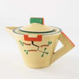 Clarice Cliff for Newport Pottery, a Ravel Conical teapot
