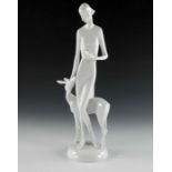 Gerhard Schliepstein for Rosenthal, figure of a woman with deer