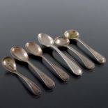 A collection of George III and Victorian silver condiment spoons