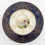 A Royal Worcester painted cabinet plate, 1934