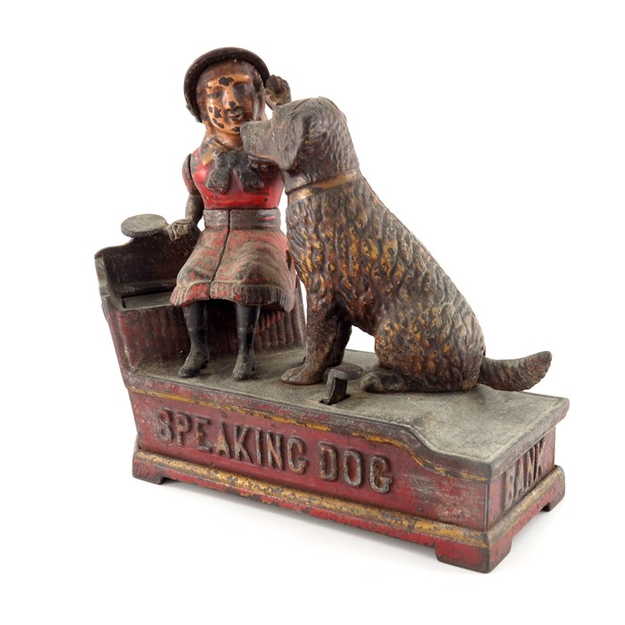 A Victorian cast iron Speaking Dog mechanical money box, circa 1885 - Image 3 of 6