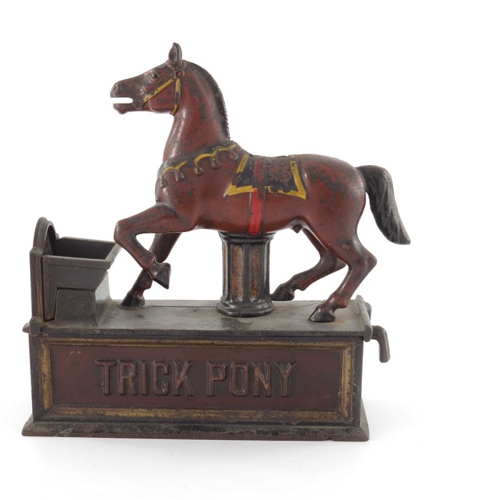 A Victorian cast iron Trick Pony Bank mechanical money box - Image 3 of 7
