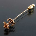 A 9 carat gold nautical stick pin