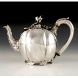 Paul Storr, a William IV silver teapot, Storr and Mortimer, London 1831