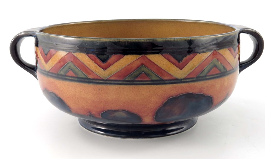 William Moorcroft, a red Dawn Landscape bowl - Image 2 of 5