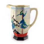 Clarice Cliff for Wilkinson, a Pine Grove Athens jug