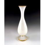 Baccarat (attributed), a French white opaline glass vase